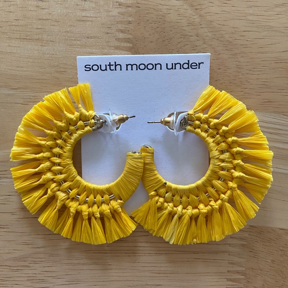 NWT South Moon Under Yellow Statement Earrings